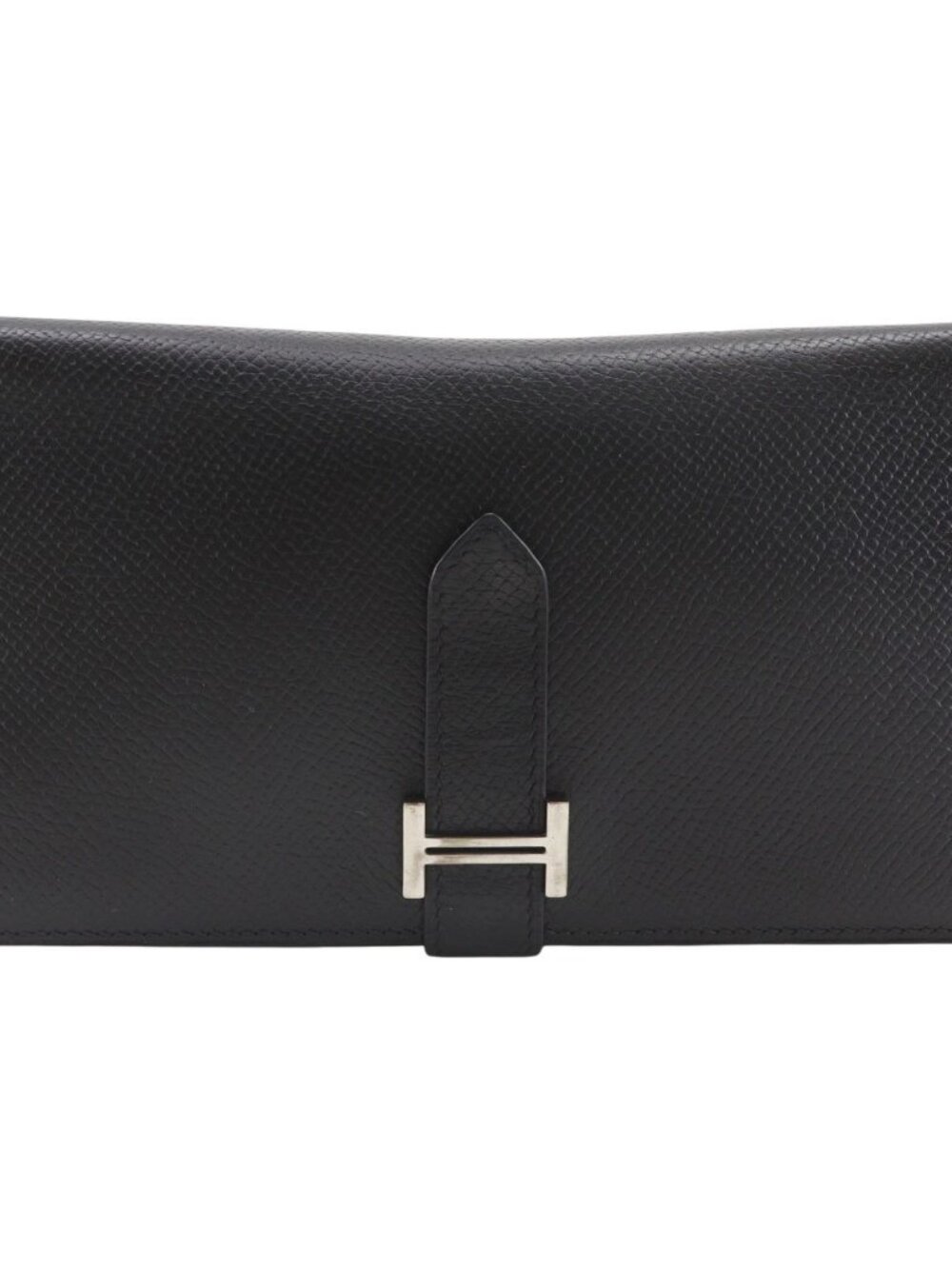 HERMES Beansufla Purse Black / SilverHardware Epsom unisex